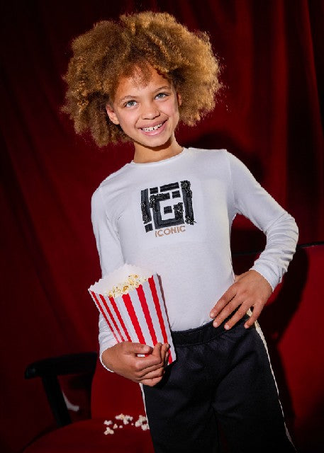 Camiseta m/l bordada          Nata-negro