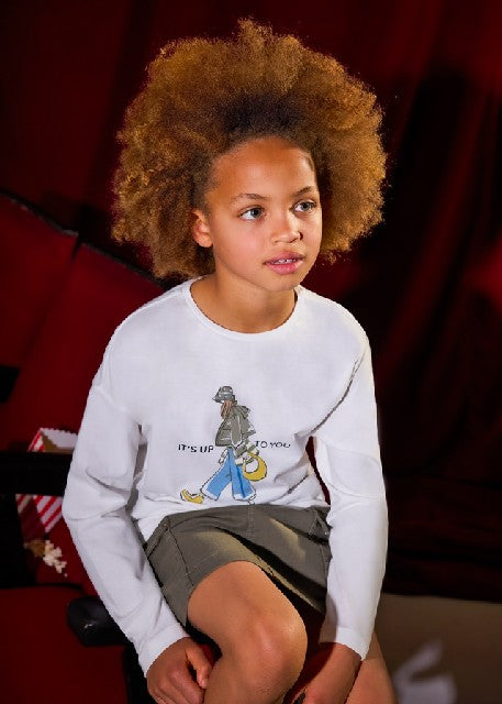 Camiseta m/l niña             Nata