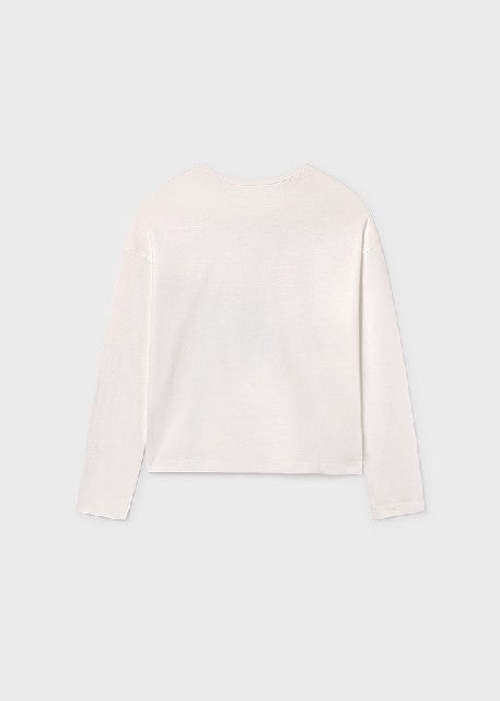 Camiseta m/l niña             Nata