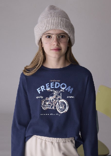 Camiseta m/l grafica          Petroleo