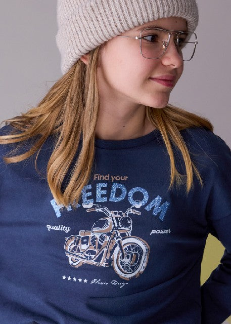 Camiseta m/l grafica          Petroleo