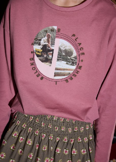 Camiseta m/l grafica          Colorete