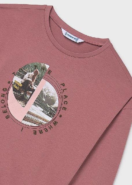 Camiseta m/l grafica          Colorete