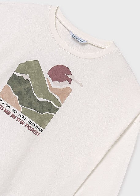 Camiseta m/l grafica          Nata-caza