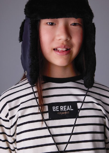 Camiseta m/l rayas oversize   Mac-negro