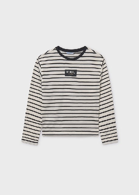 Camiseta m/l rayas oversize   Mac-negro