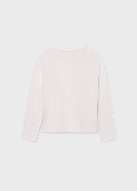 Camiseta m/l ok               Nata