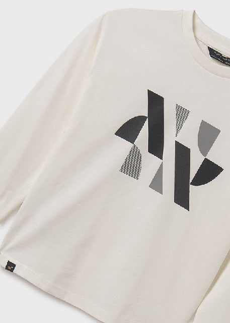 Camiseta manga larga      Nata