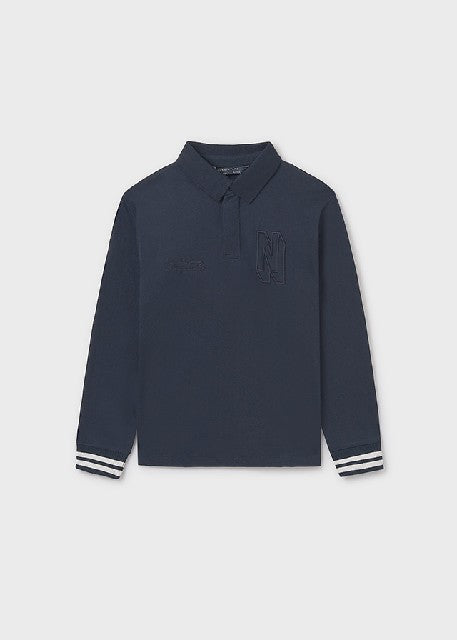 Polo m/l contrastes           Marino