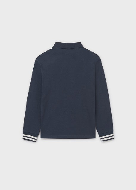 Polo m/l contrastes           Marino