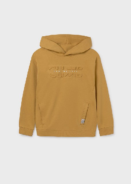 Pullover embossed con capucha Honey
