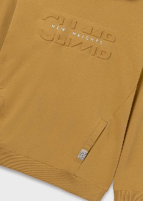 Pullover embossed con capucha Honey