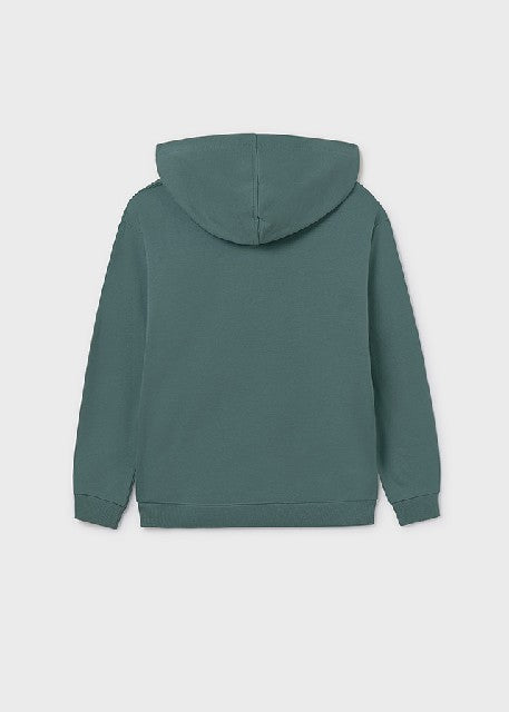 Pullover embossed con capucha Pino