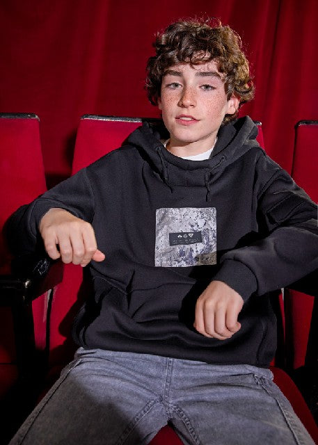 Pullover contraste plana      Negro