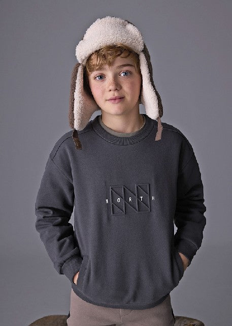 Pullover embossed sin capucha Sombra