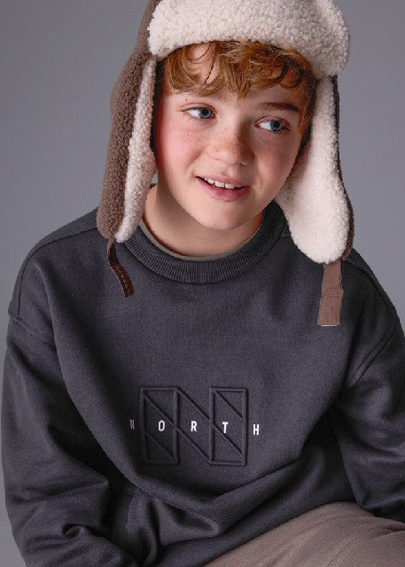 Pullover embossed sin capucha Sombra