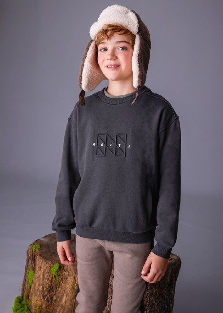 Pullover embossed sin capucha Sombra