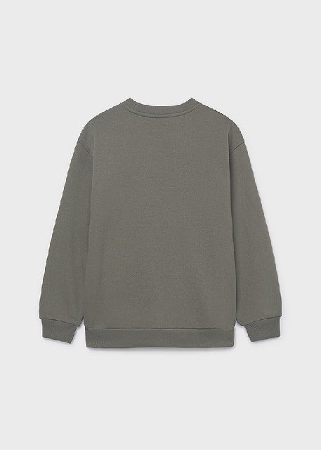 Pullover embossed sin capucha Oliva