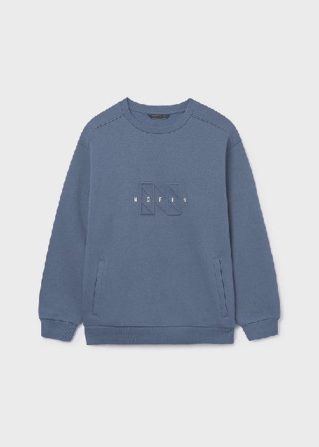 Pullover embossed sin capucha Acero