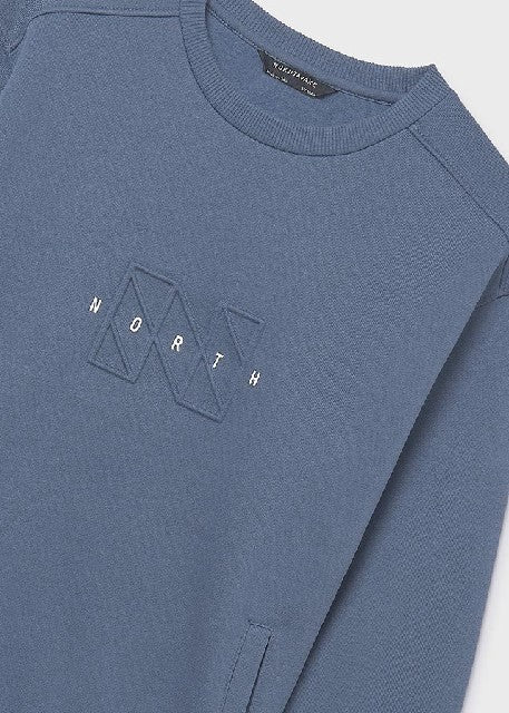 Pullover embossed sin capucha Acero