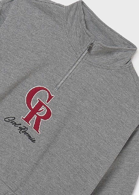 Pullover cremallera           Acero