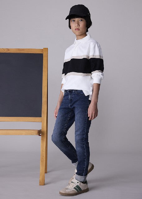 Pantalon soft denim           Blue