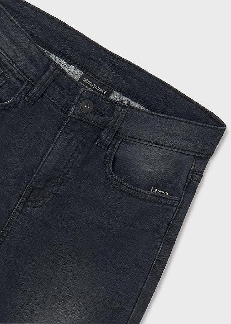 Pantalon soft denim           Negro