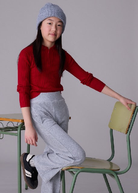 Pantalon largo punto pana     Plata