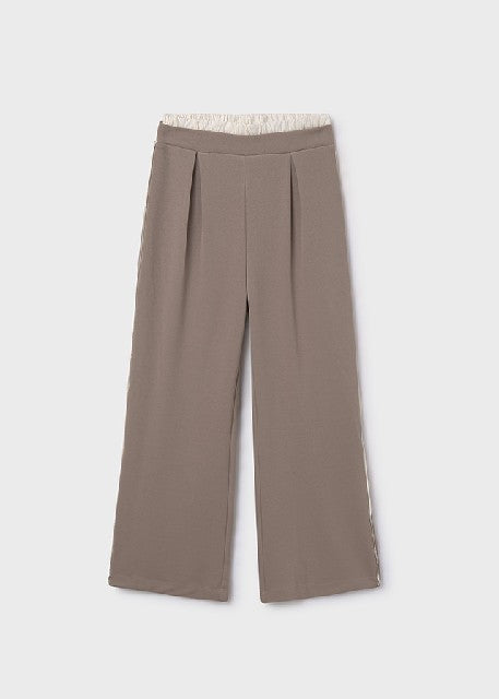 Pantalon largo doble cintura  Topo