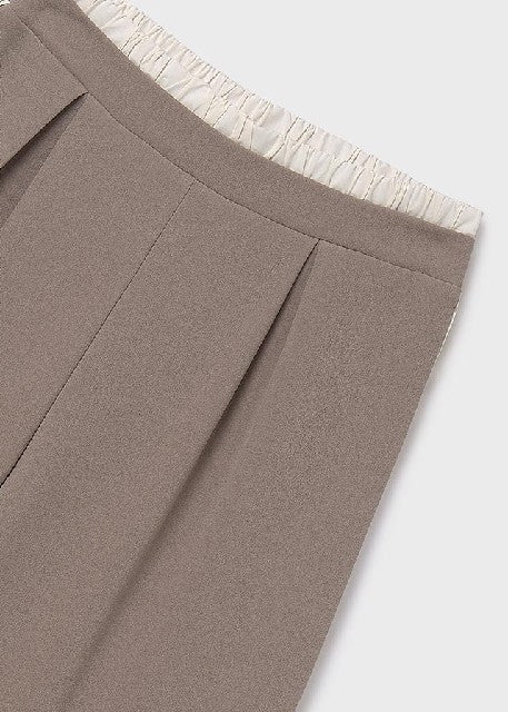 Pantalon largo doble cintura  Topo