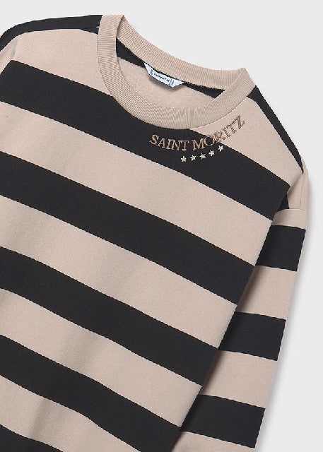 Vestido rayas                 Negro