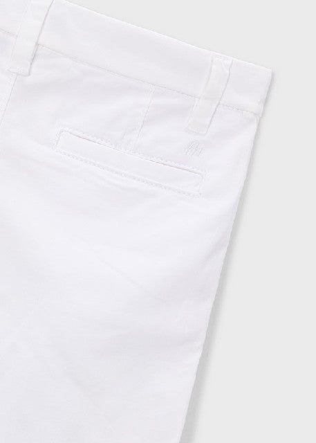 Bermuda chino sarga basico    Blanco
