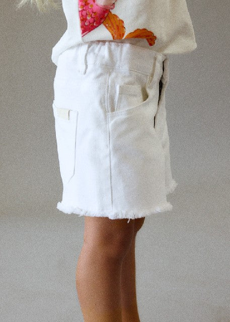 Short sarga basico            Blanco