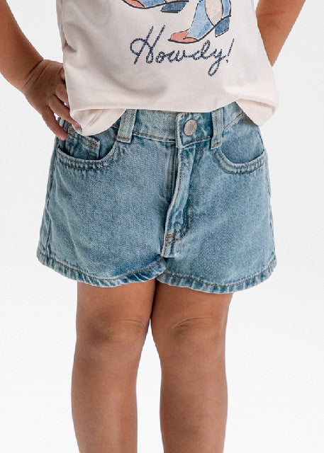 Short tejano basico           Claro