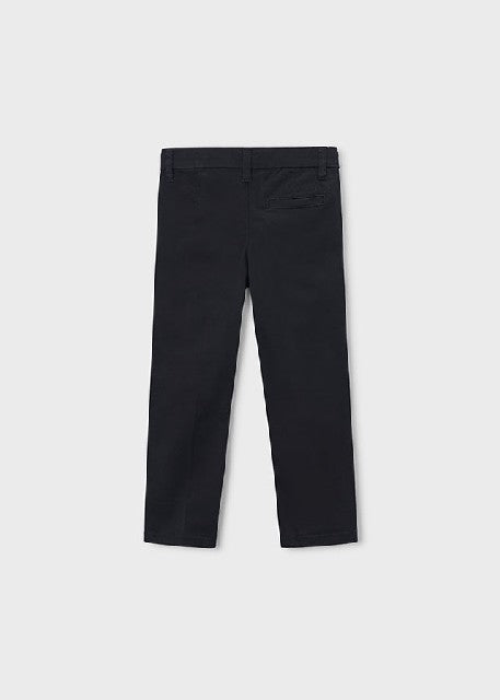 Pantalon chino sarga basico   Negro
