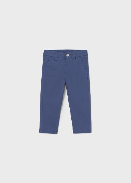 Pantalon chino sarga basico   Añil
