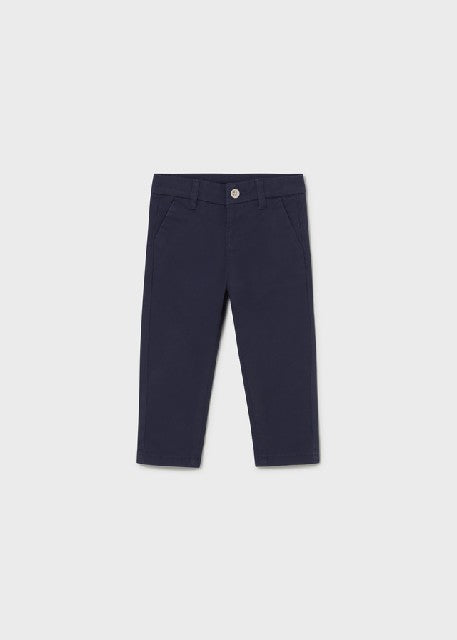 Pantalon chino sarga basico   Marino