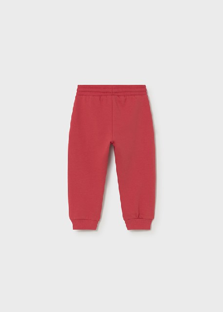 Pantalon felpa basico puños   Tomate