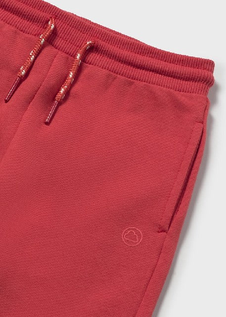 Pantalon felpa basico puños   Tomate