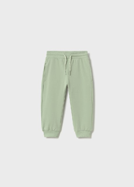 Pantalon felpa basico puños   Matcha