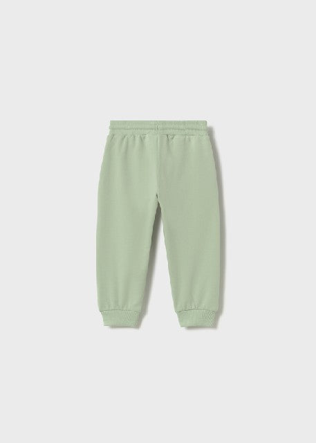 Pantalon felpa basico puños   Matcha