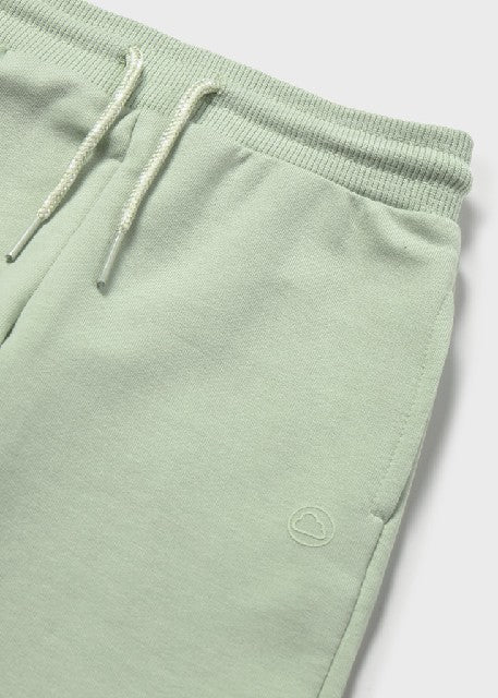Pantalon felpa basico puños   Matcha