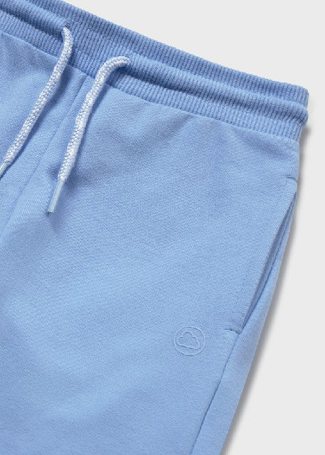 Pantalon felpa basico puños   Celeste