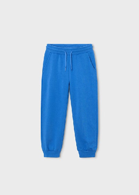 Pantalon felpa basico puños   Azul