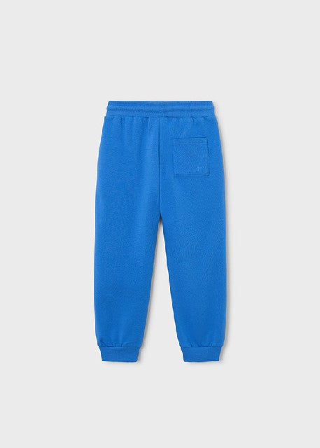 Pantalon felpa basico puños   Azul