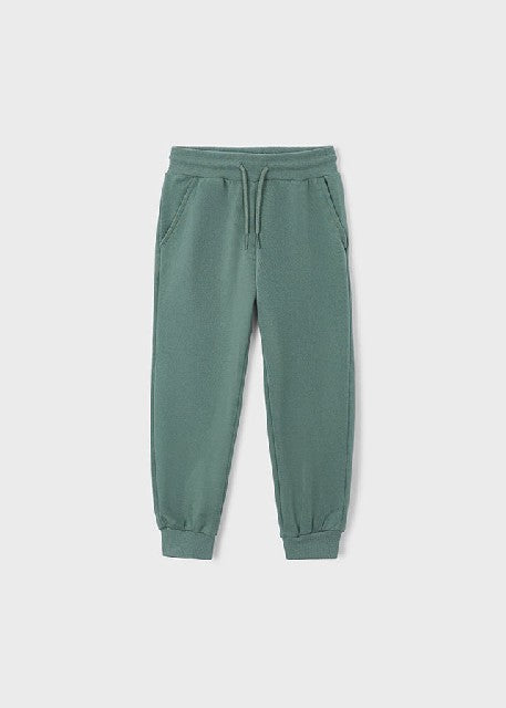 Pantalon felpa basico puños   Verde