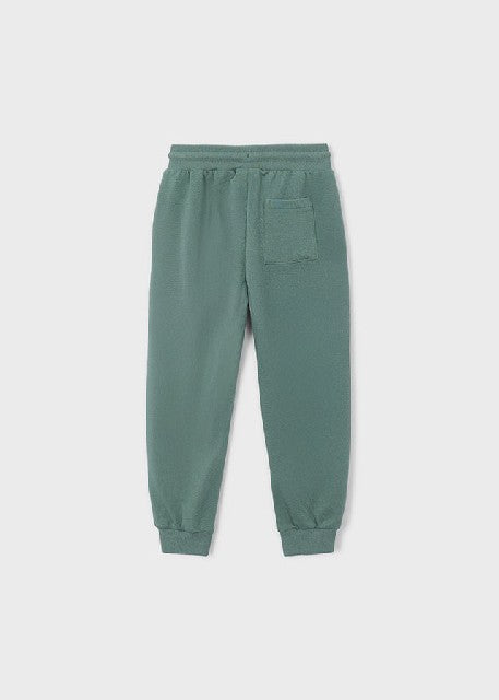 Pantalon felpa basico puños   Verde