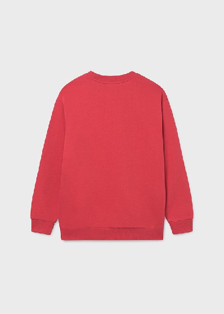 Pullover felpa basico         Tomate