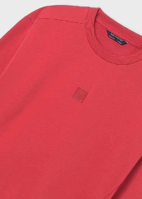 Pullover felpa basico         Tomate