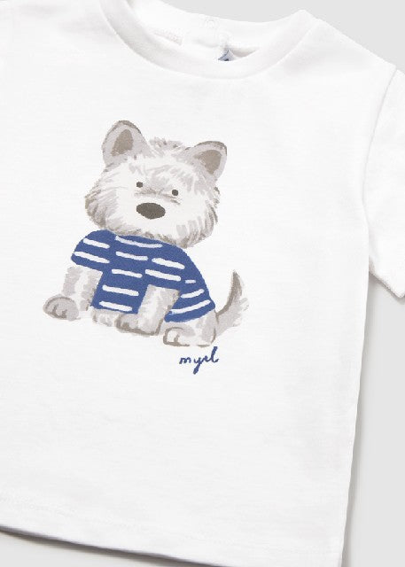 Camiseta m/c perro            Blanco